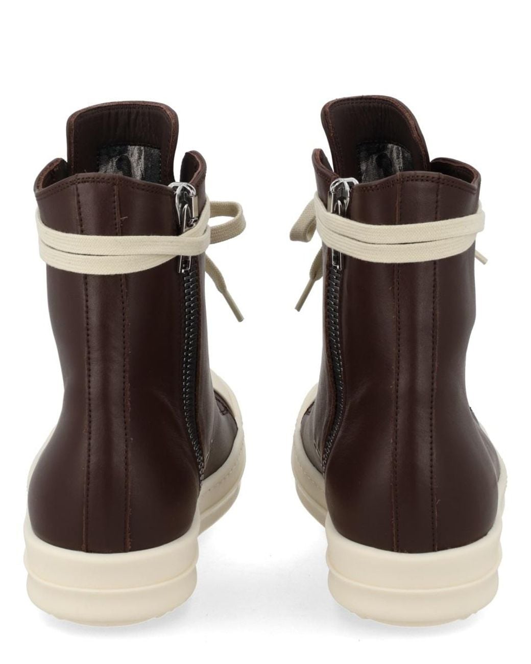 Rick Owens Brown Sneakers Leather
