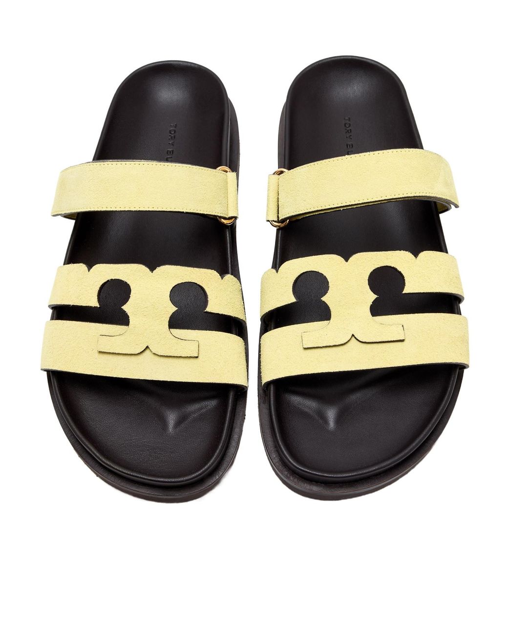Tory Burch White Ines Suede Slides