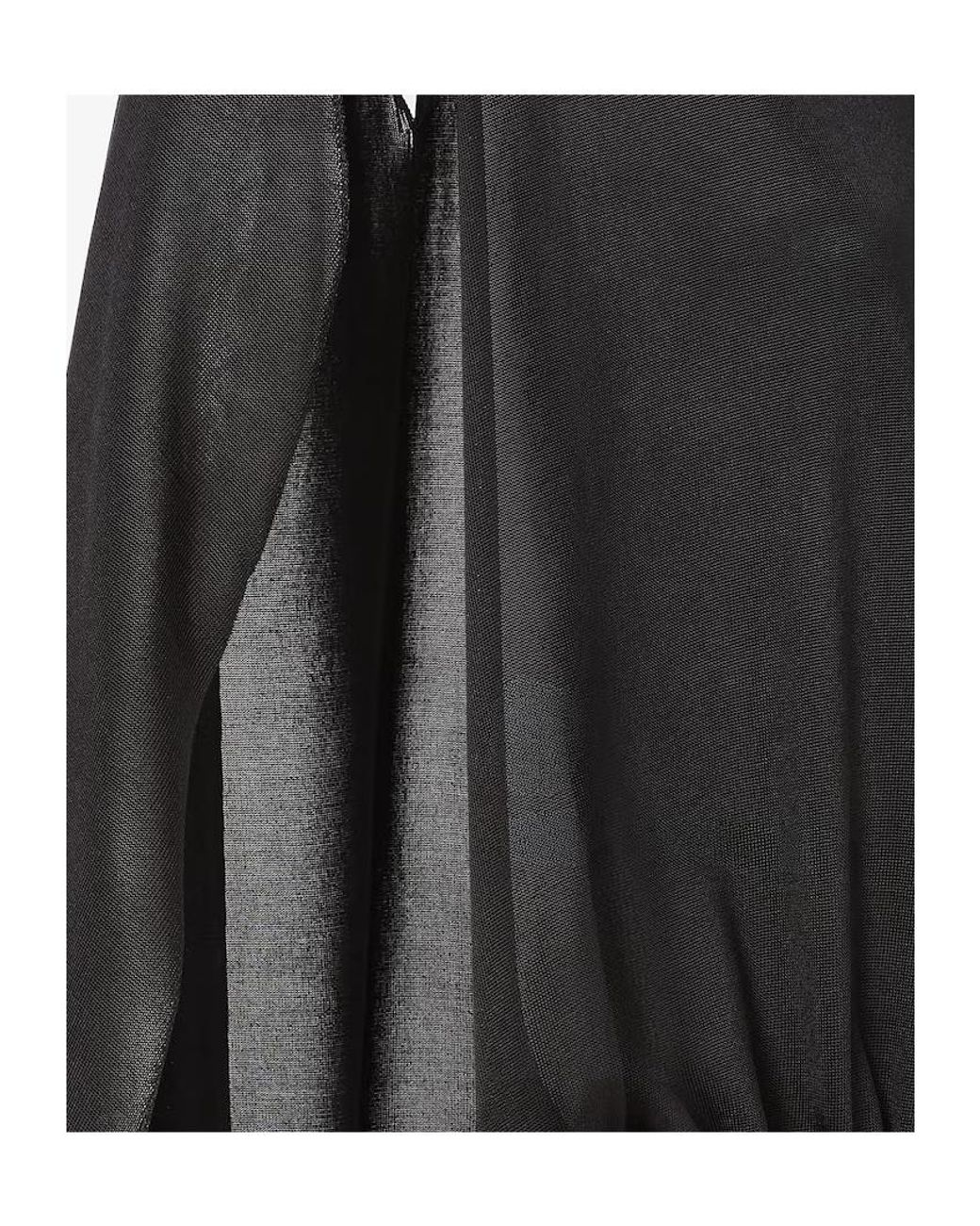 Fendi Black Crewneck Asymmetric Sleeveless Top