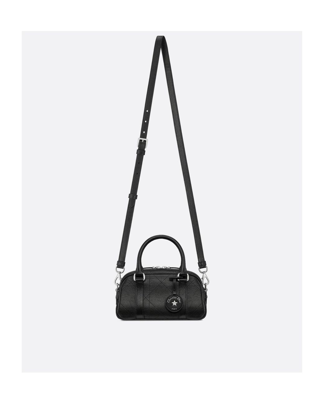 【可愛い♡】Dior D-Vibe East-West Nano バッグ D-Vibe East-West Nano Bag Black Flat Macrocannage Goatskin