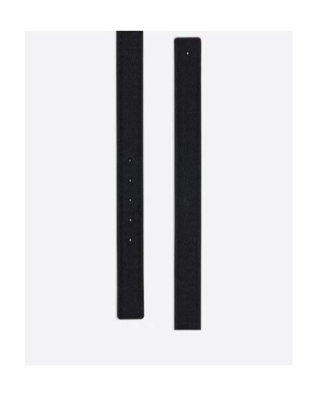Dior White Reversible Belt Strap for men