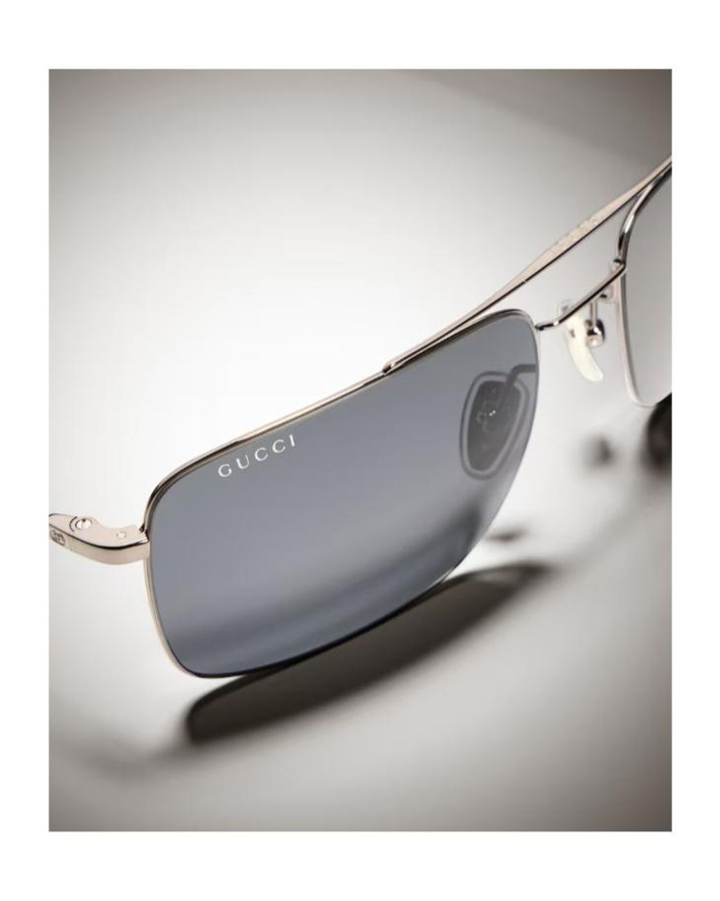 Gucci White Specialized-Fit Navigator Sunglasses for men