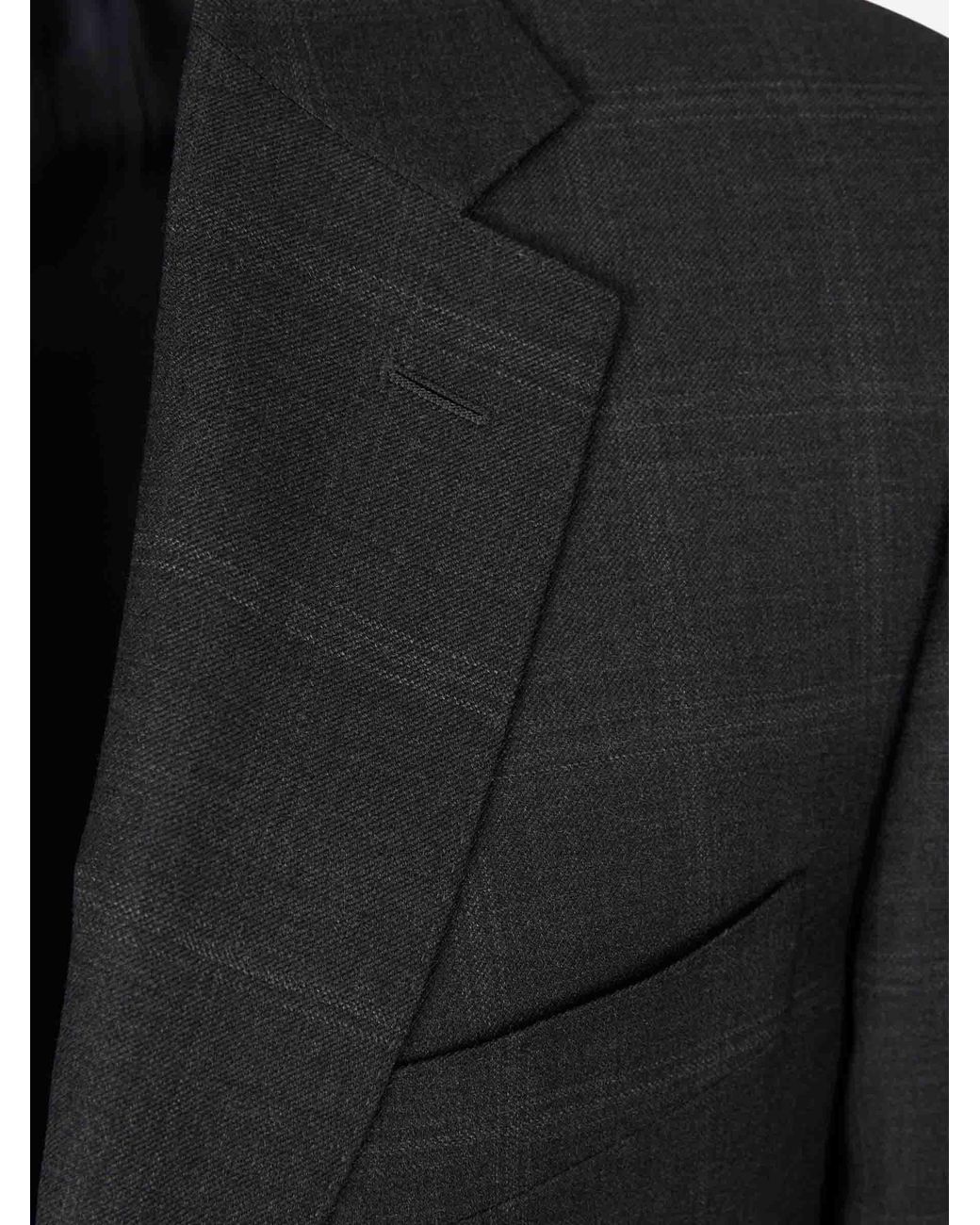 Canali Black Classic Check Suit for men