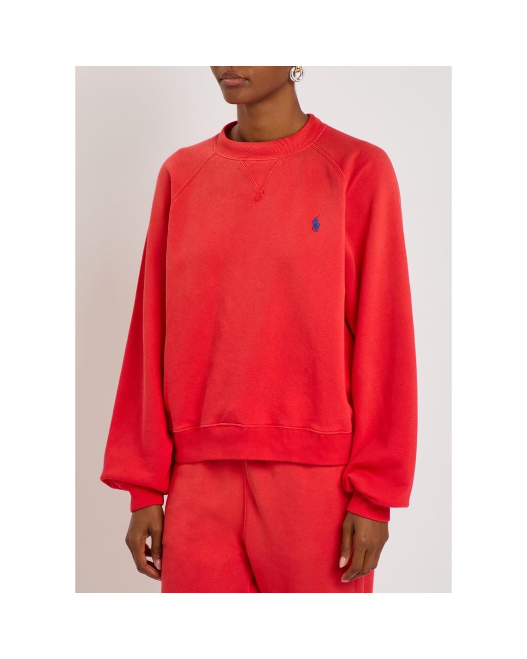 Polo Ralph Lauren Red Simple Cotton Mixed Sweatshirt