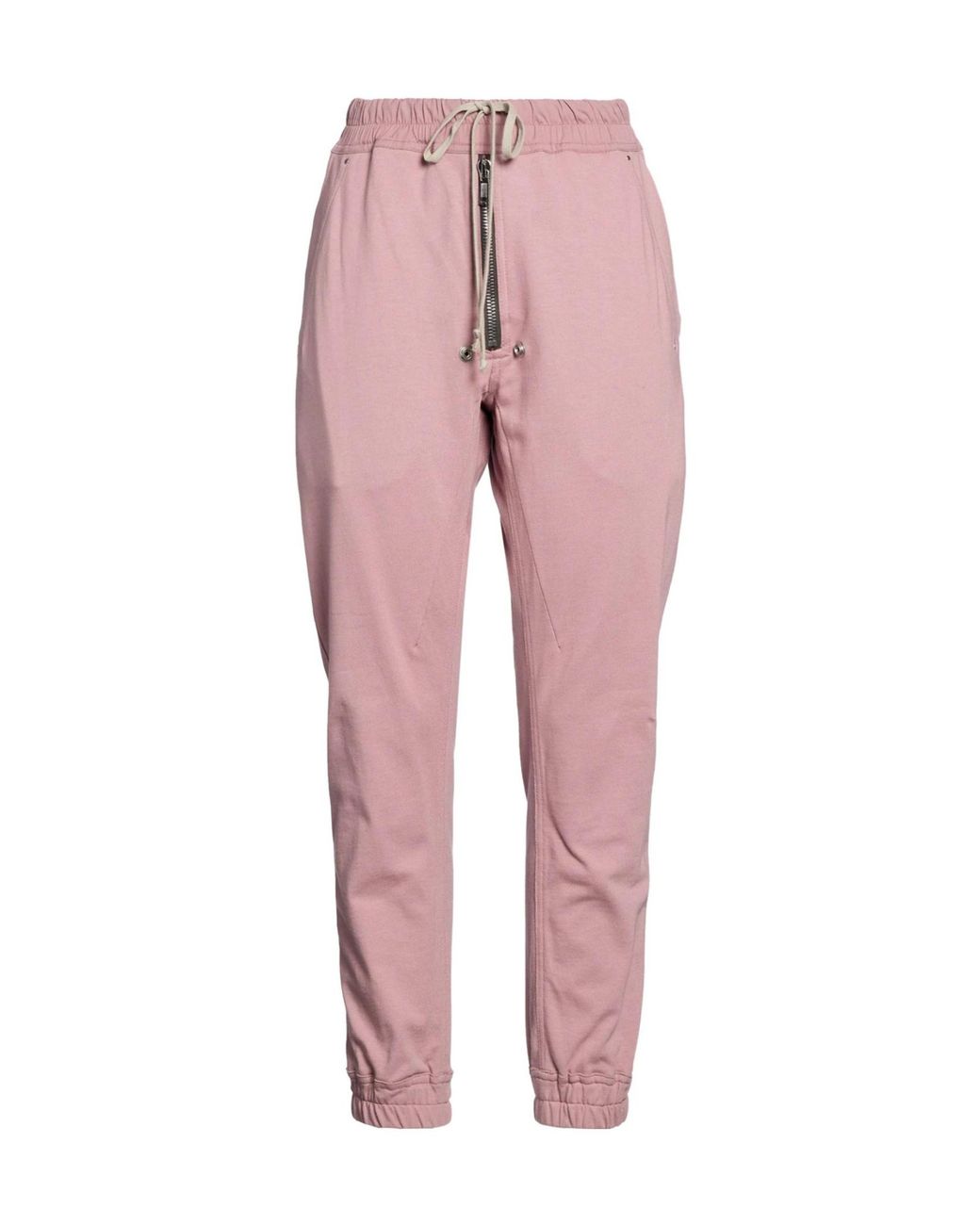 Rick Owens Pink Plain Colour Sweatpants