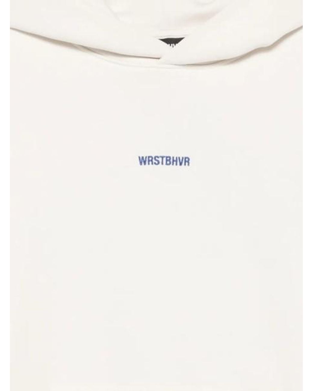 WRSTBHVR White Garm V5 Logo-Print Hoodie for men