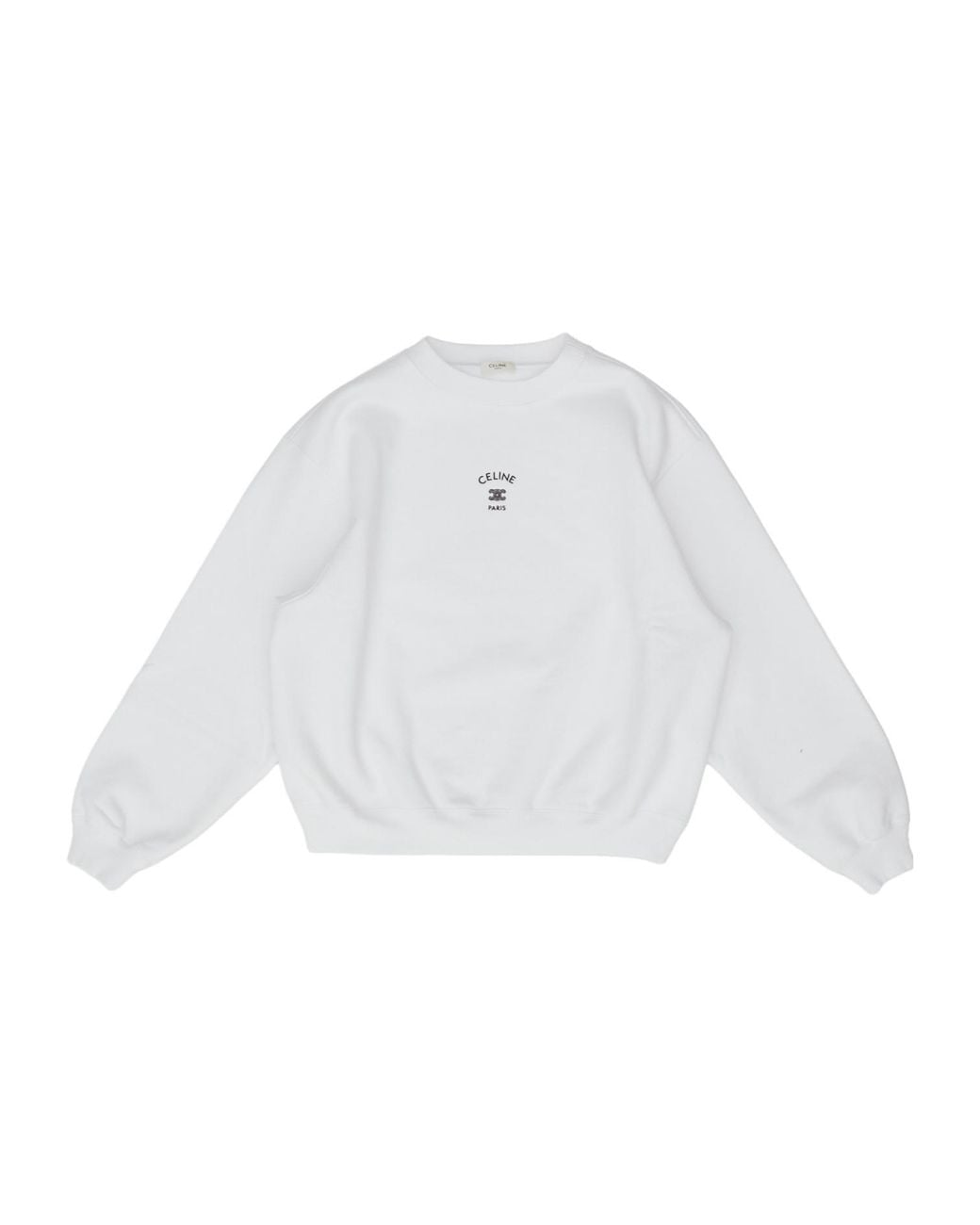 Céline White Loose Sweatshirt