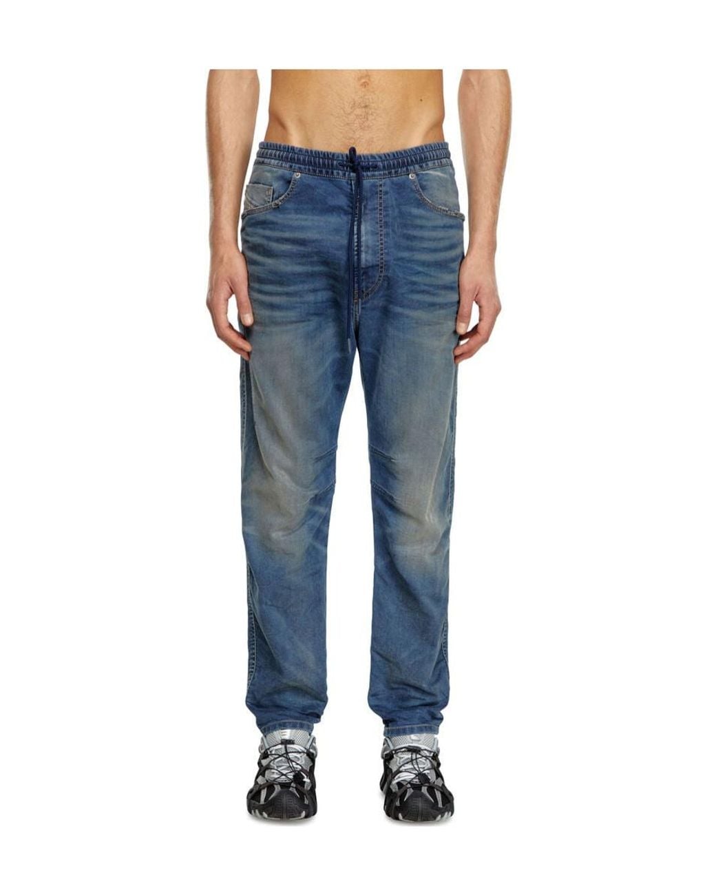 DIESEL Blue Belt-Loop Jeans for men