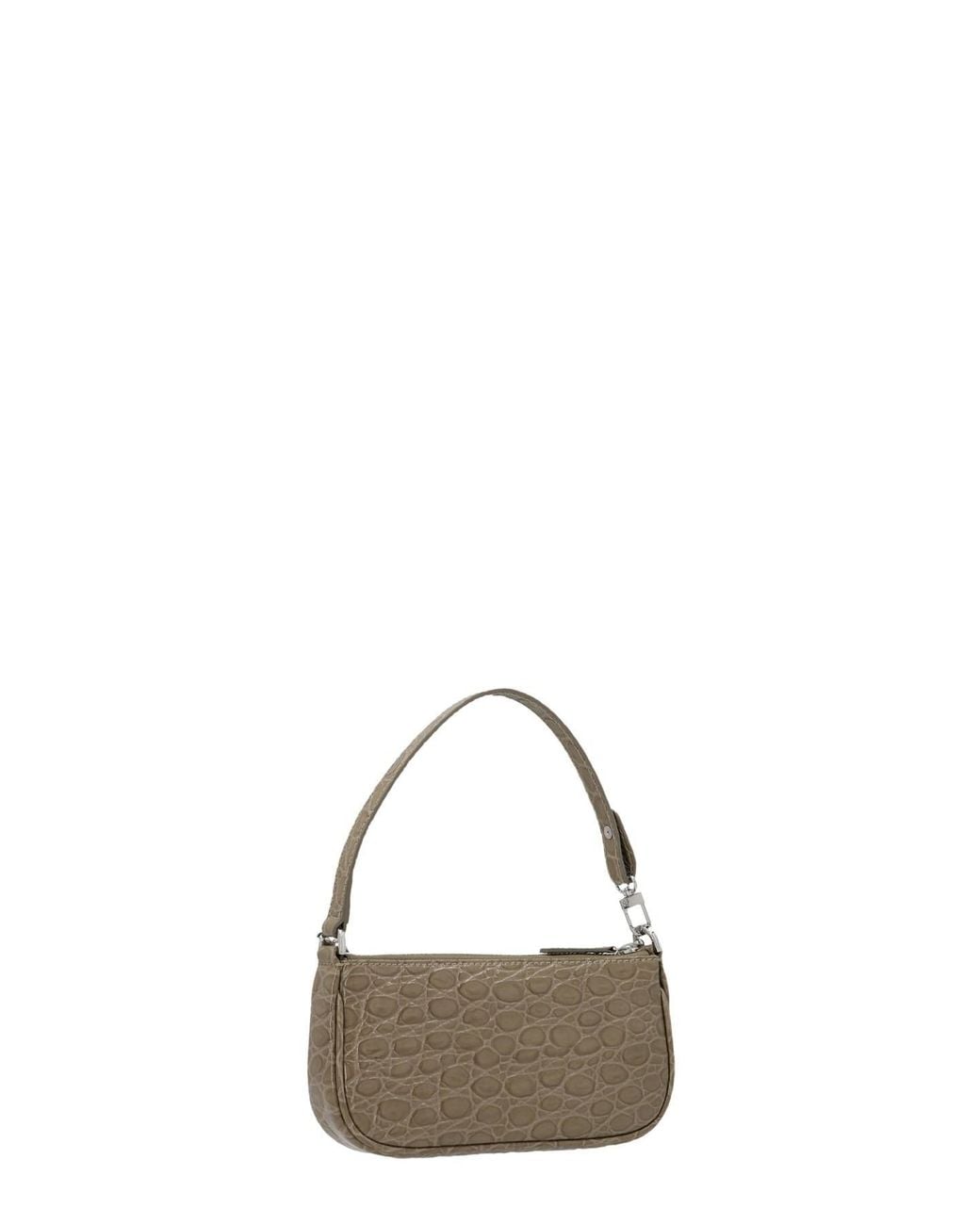 By Far Metallic Rachel Embossed Chain Detailed Mini Shoulder Bag