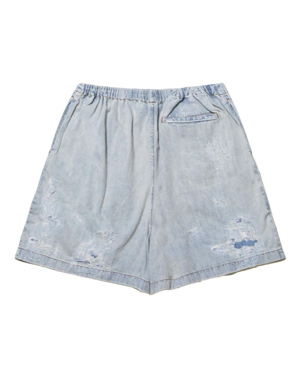 Acne Blue Distressed Shorts for men