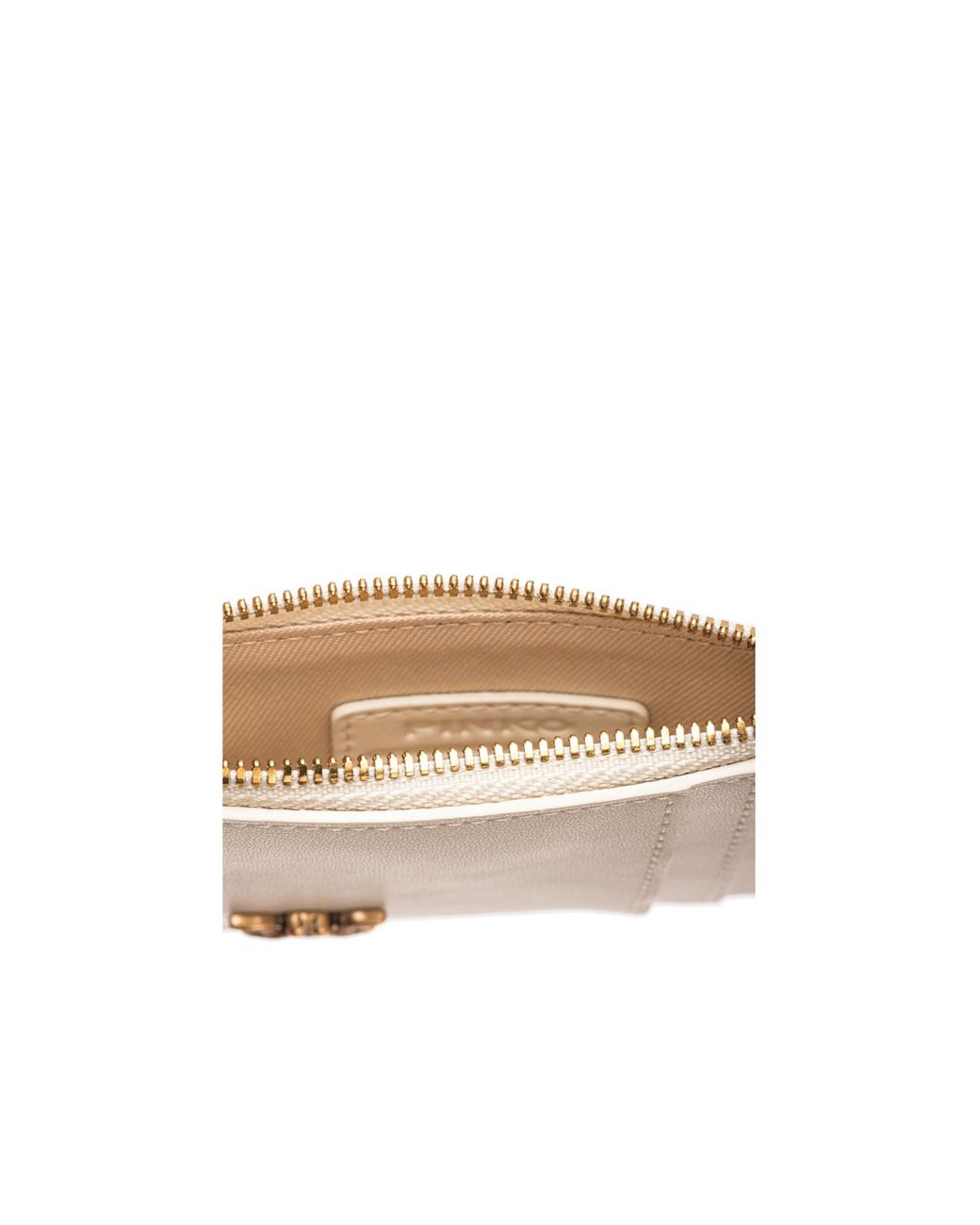 Pinko Natural Airone Logo Plaque Cardholder
