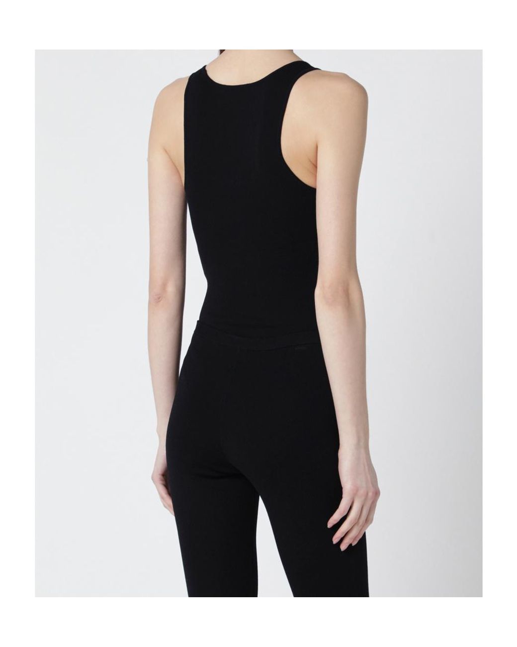 Entire studios Black Scoop-Neck Bodysuit