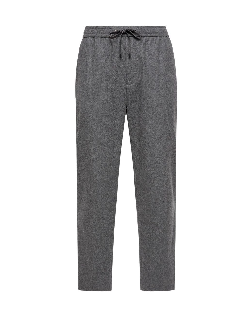 Moncler Gray Logo Patch Jogging Pants for men