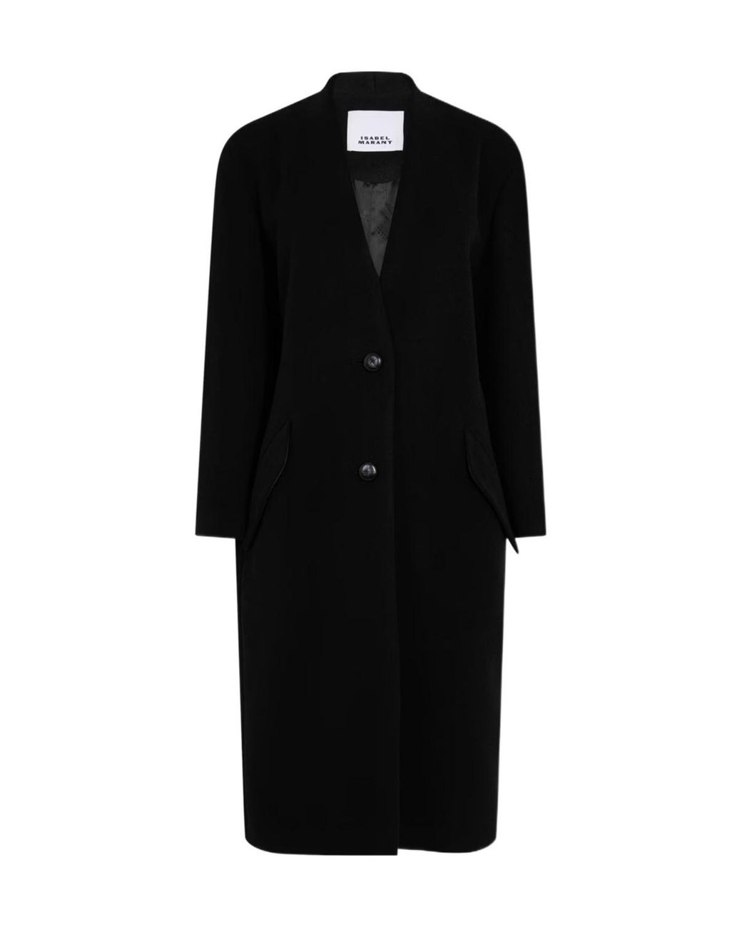 Isabel Marant Black Florane Ct Overcoat