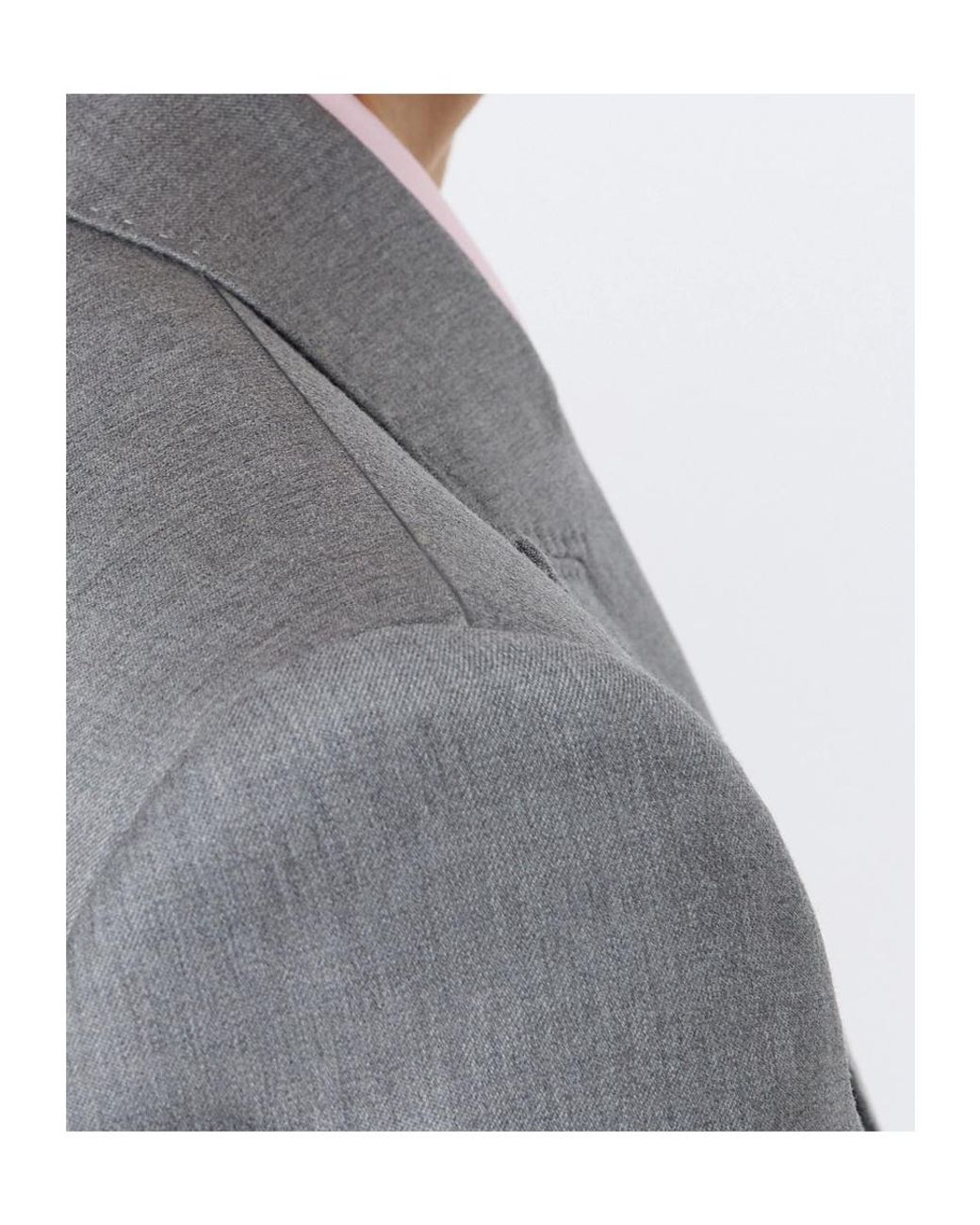 Max Mara Gray Double-Breasted Wool Twill Blazer