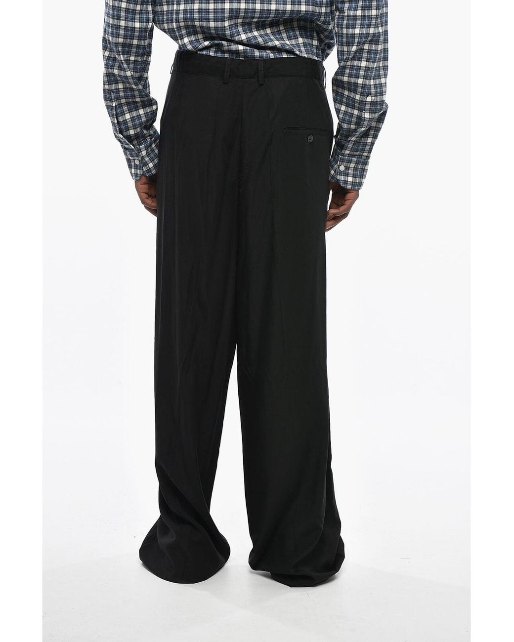 Balenciaga Black Fluid Tailored Trousers