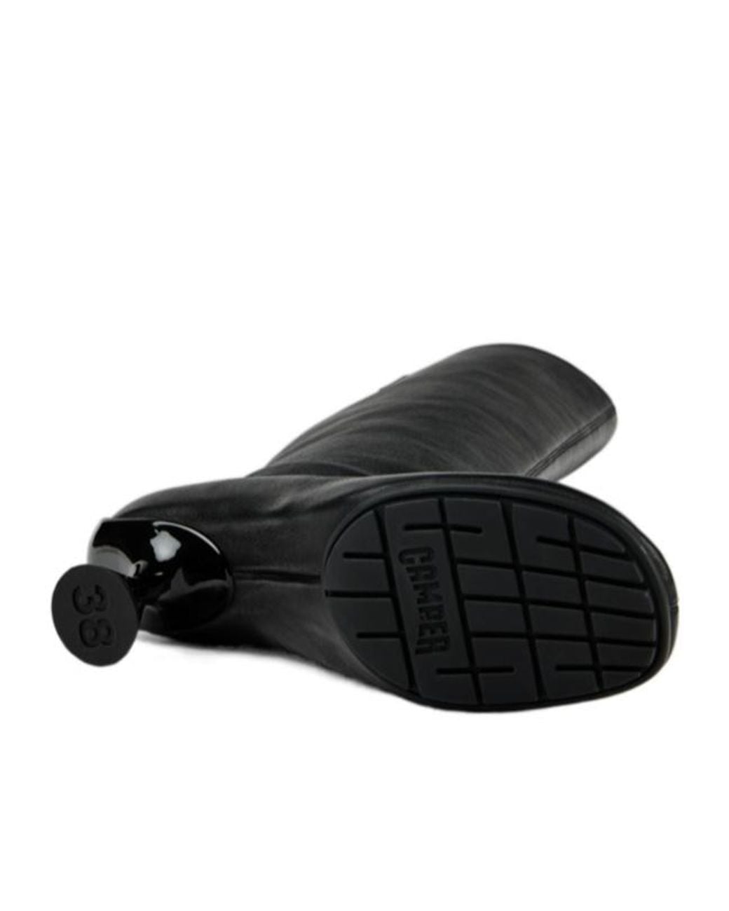 Camper Black High-Heeled Tall Boots