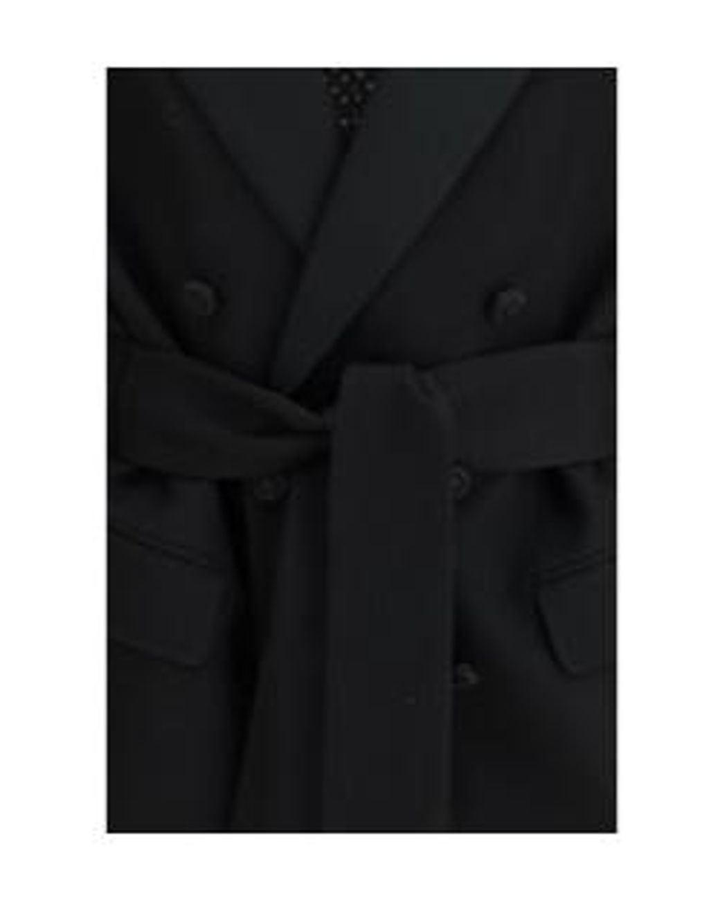 Valentino Black Double-Breasted Belted Jacket for men