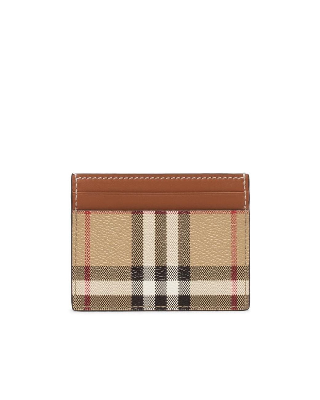 Burberry Brown Check-Printed Card Holder