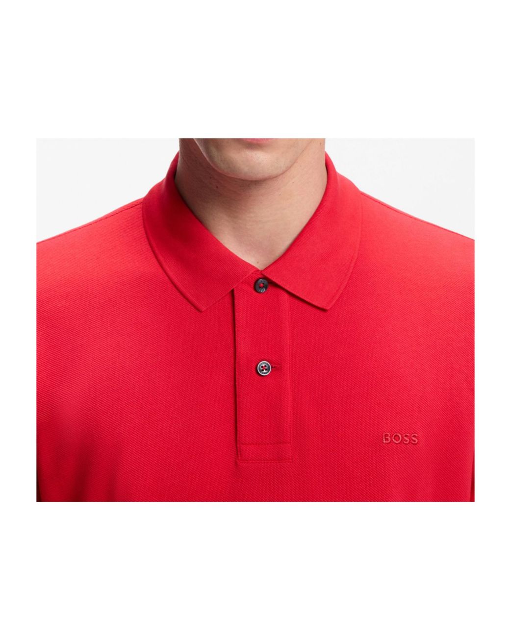 Boss Red Button Polo Shirt for men