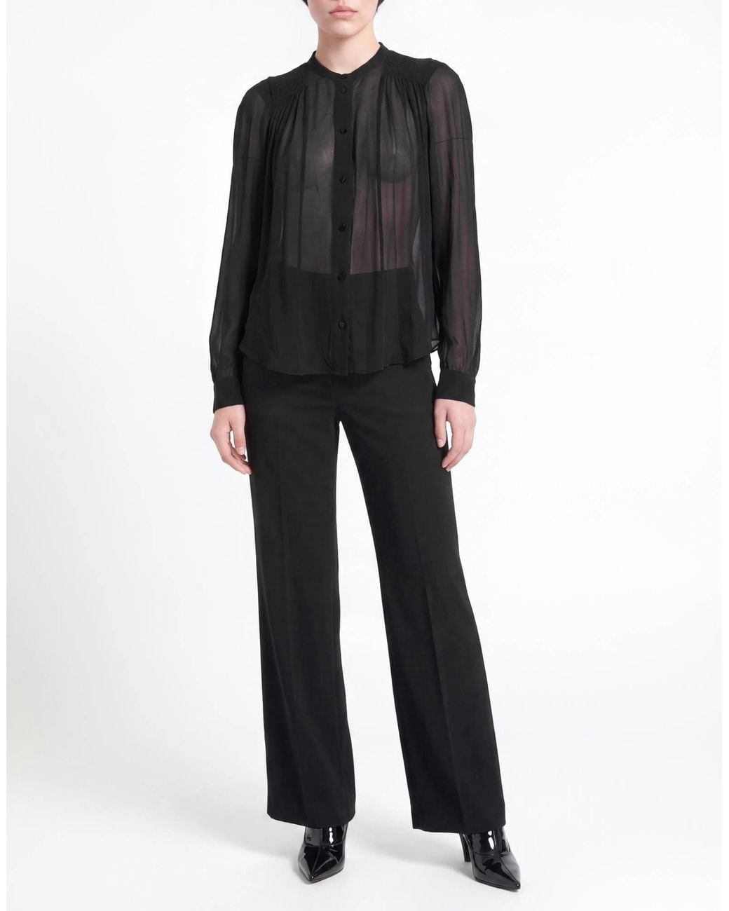 Isabel Marant Black Solid Colour Shirts Blouses