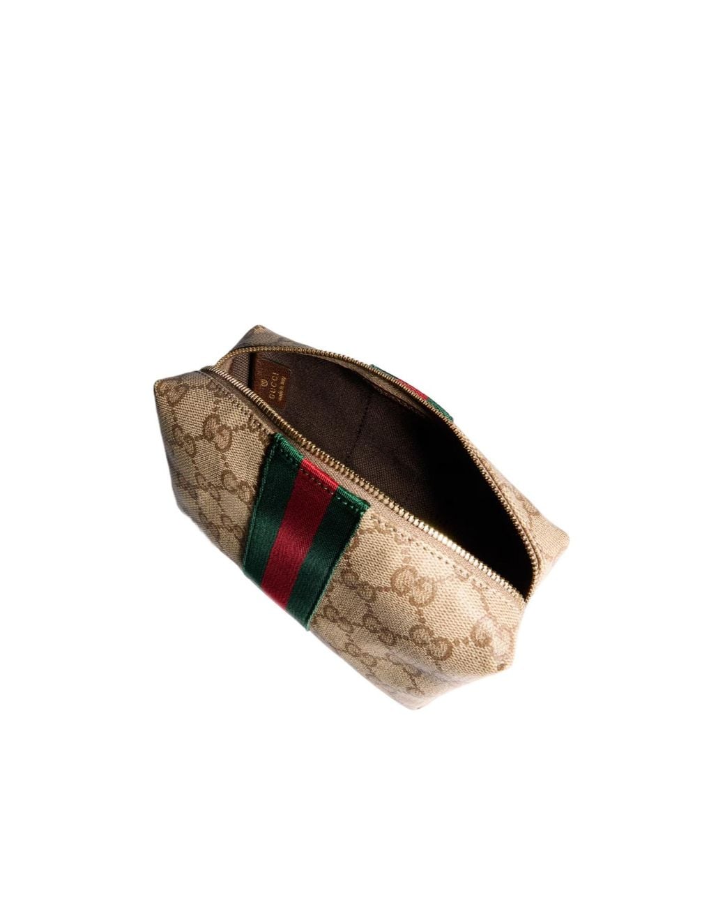 Gucci White Medium Cosmetic Case With Web