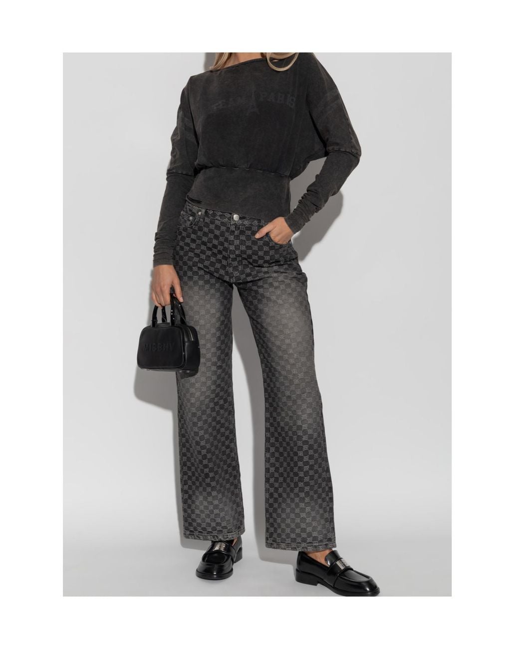 M I S B H V Black Team Paris Long-Sleeved Top