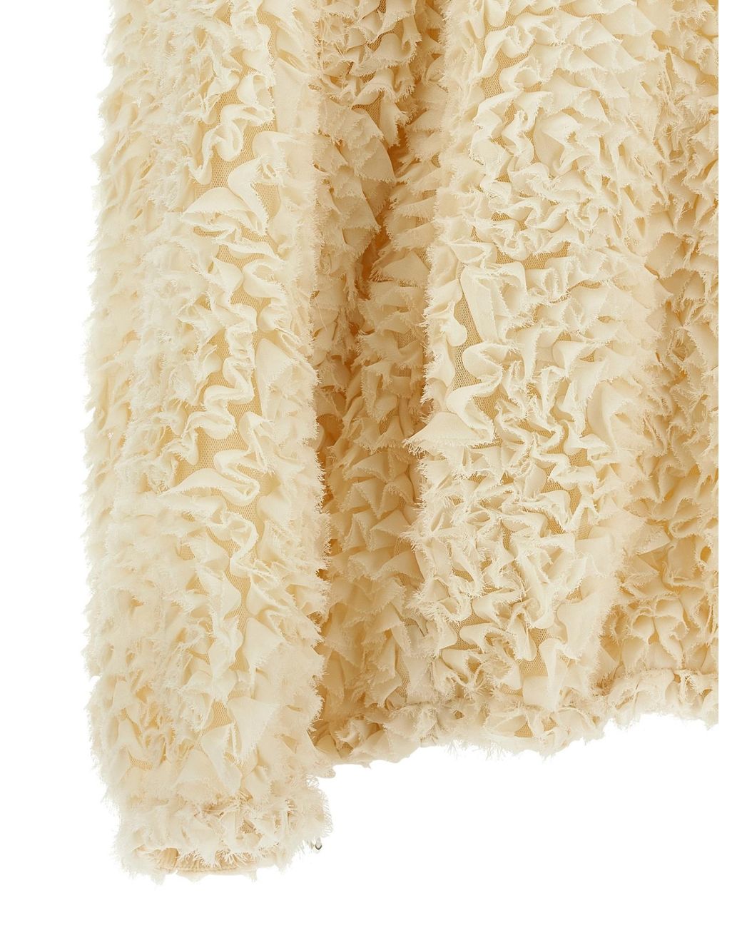 Herno Natural Mini Ruffle Jacket