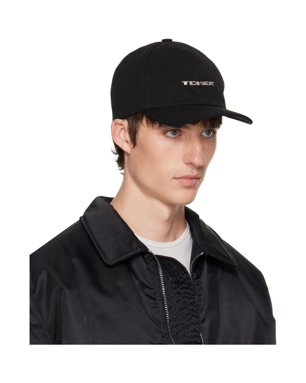 Rick Owens Black Tower Logo Baseball Cap for men