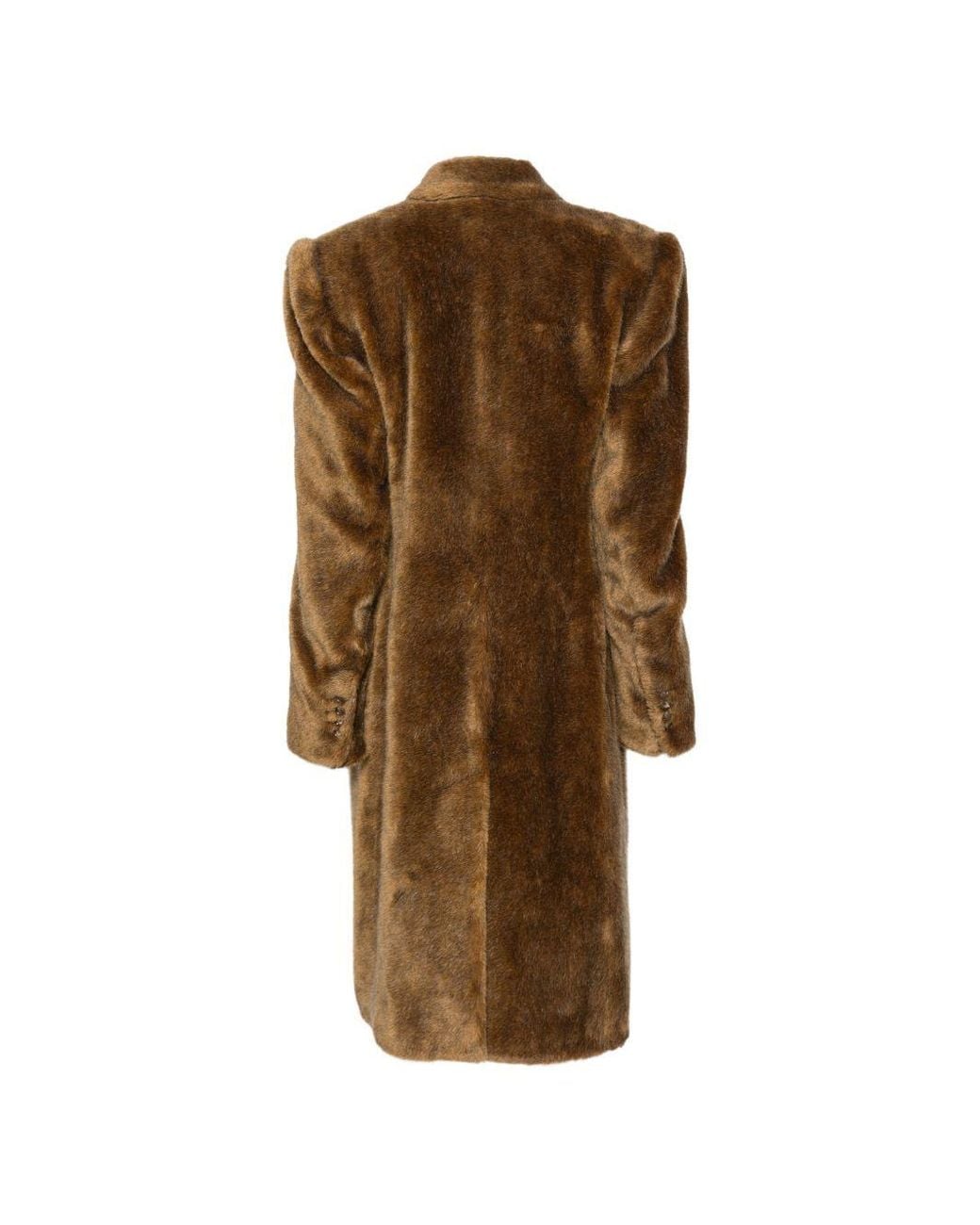 Mugler Brown Double-Breasted Coat