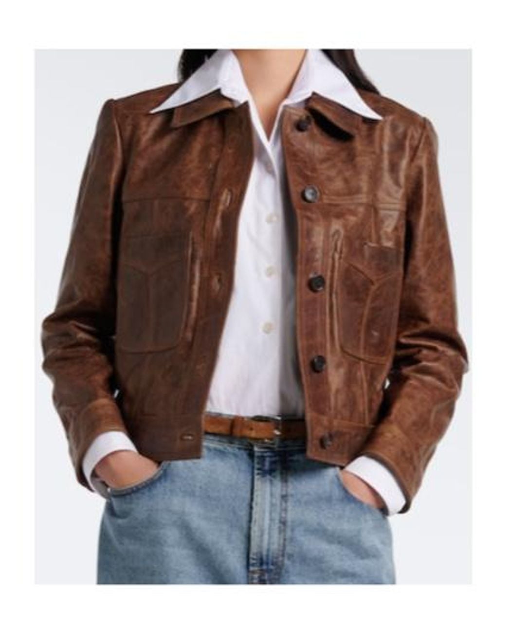 Nili Lotan Brown Susannah Leather Jacket