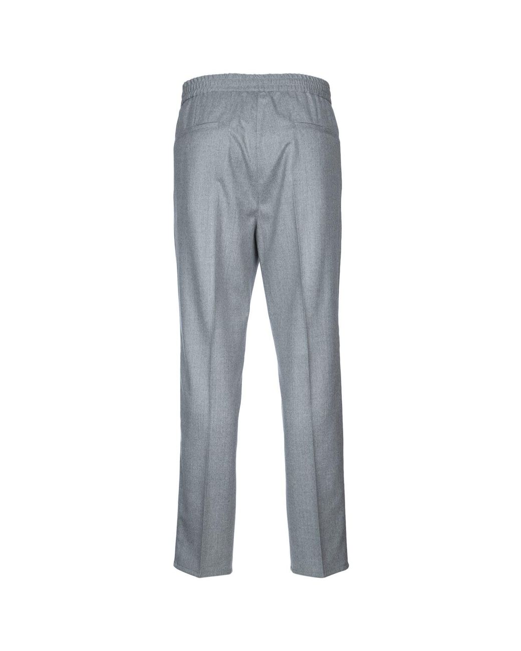 Brunello Cucinelli Gray Pleated Tapered Leg Trousers for men