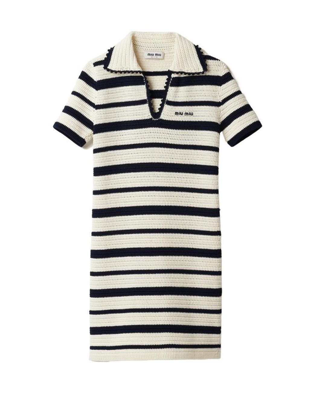 MIU MIU Polo dress ミュウミュウ ポロドレス Miu Miu Cotton Polo Dress in Blue | Lyst