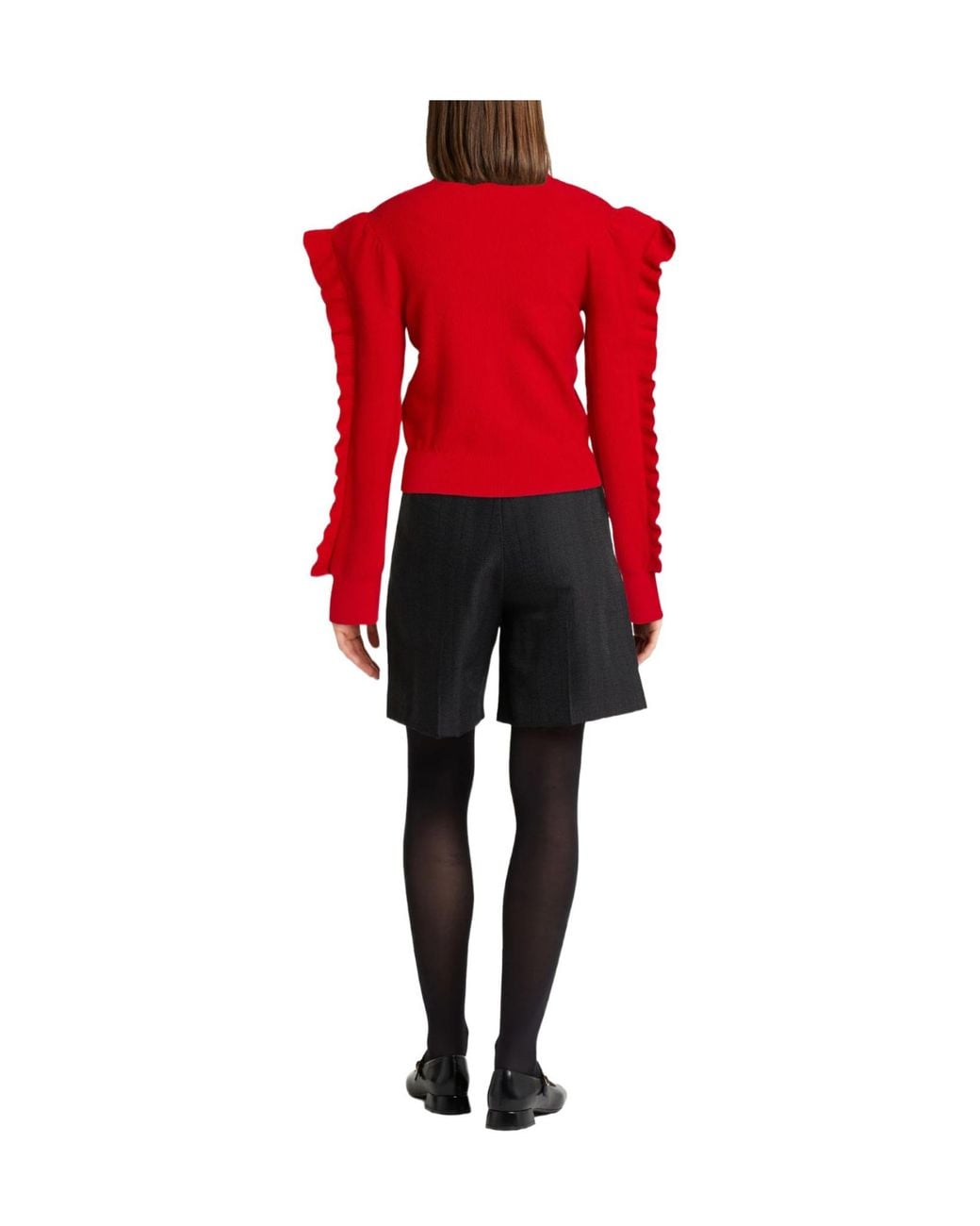 Max Mara Red Plain Colour Jumpers