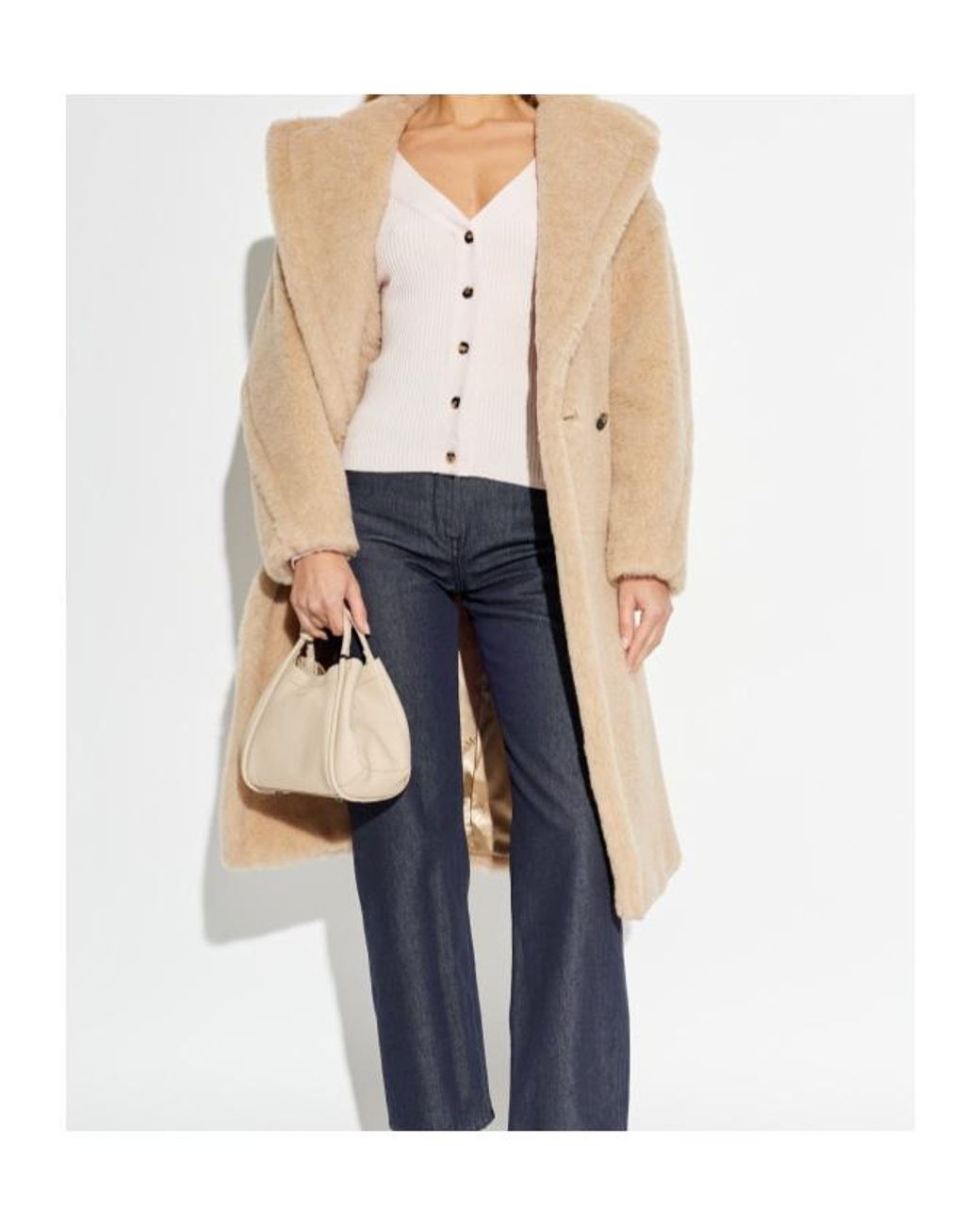 Max Mara Natural Long-Sleeved Coat