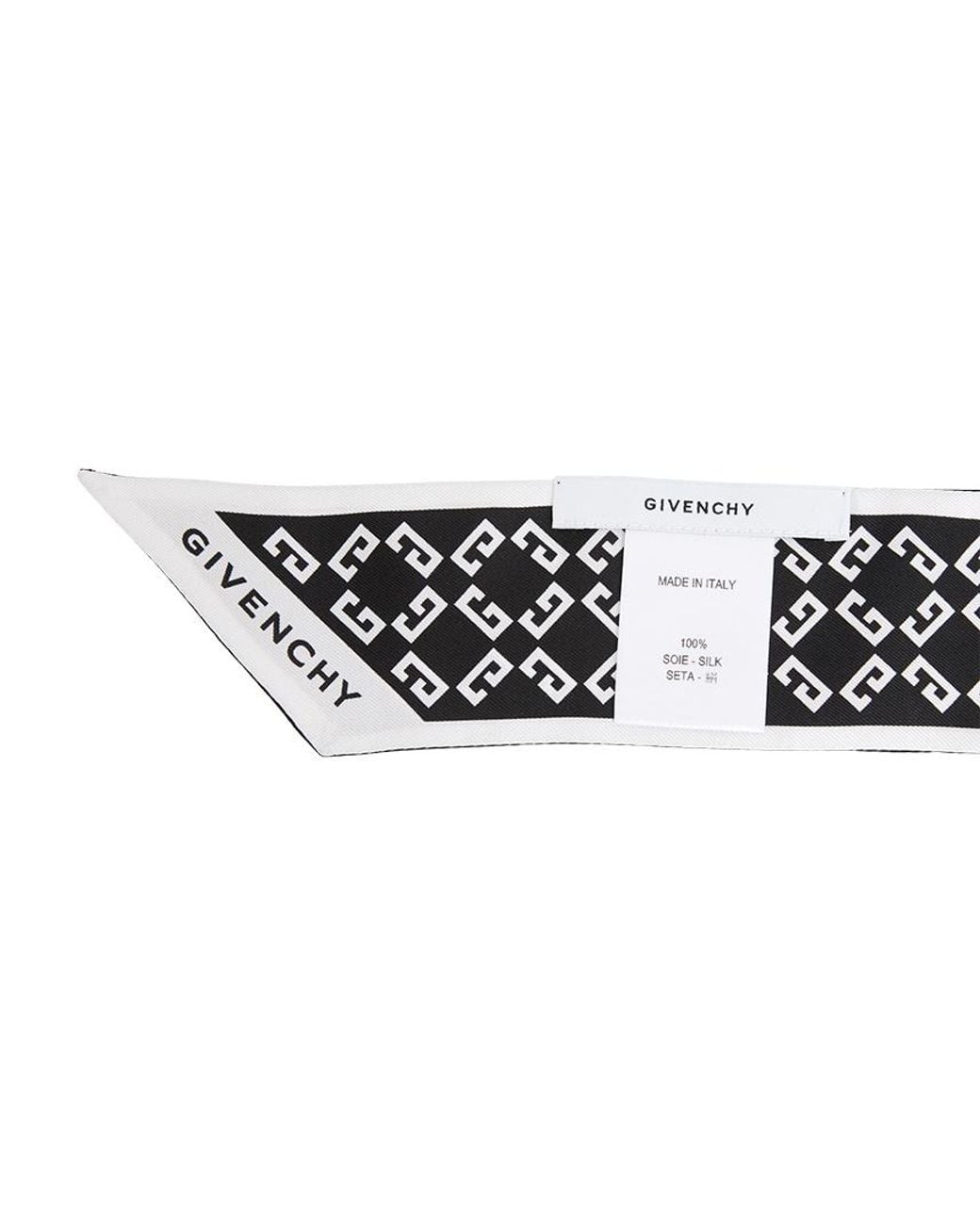 Givenchy White Pointed Silk Scarf
