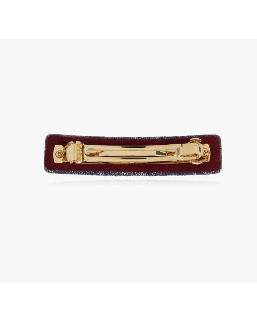 Etro Blue Logo Barrette Hair Clip