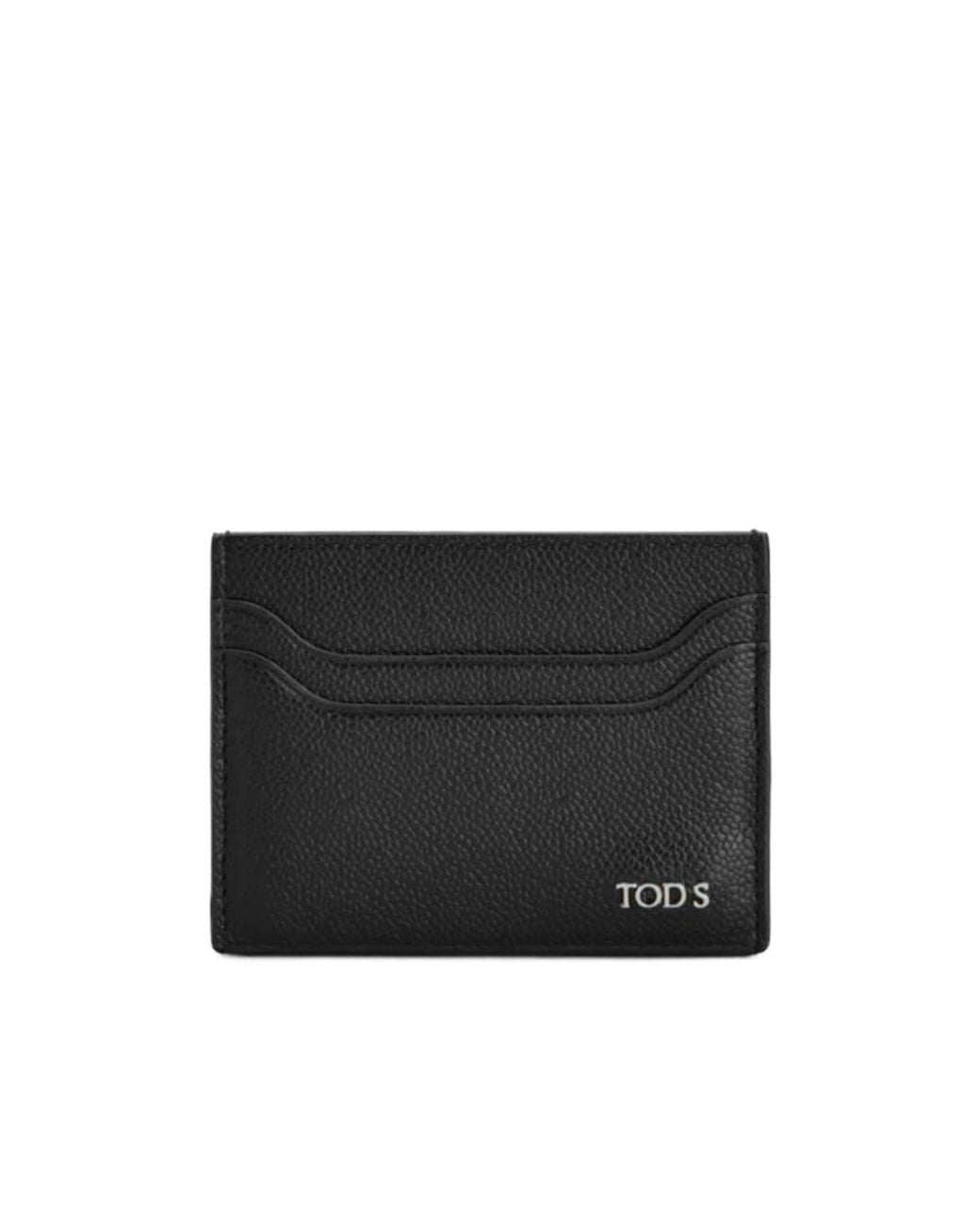 Tod's Black Grained Cardholder Wallet for men