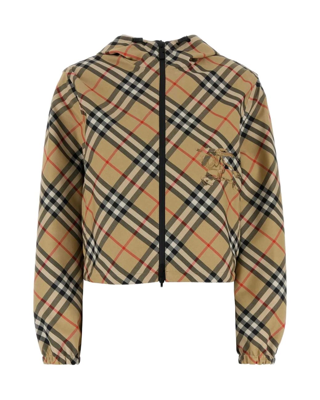 Burberry Metallic Ekd Checked Hooded Reversible Jacket