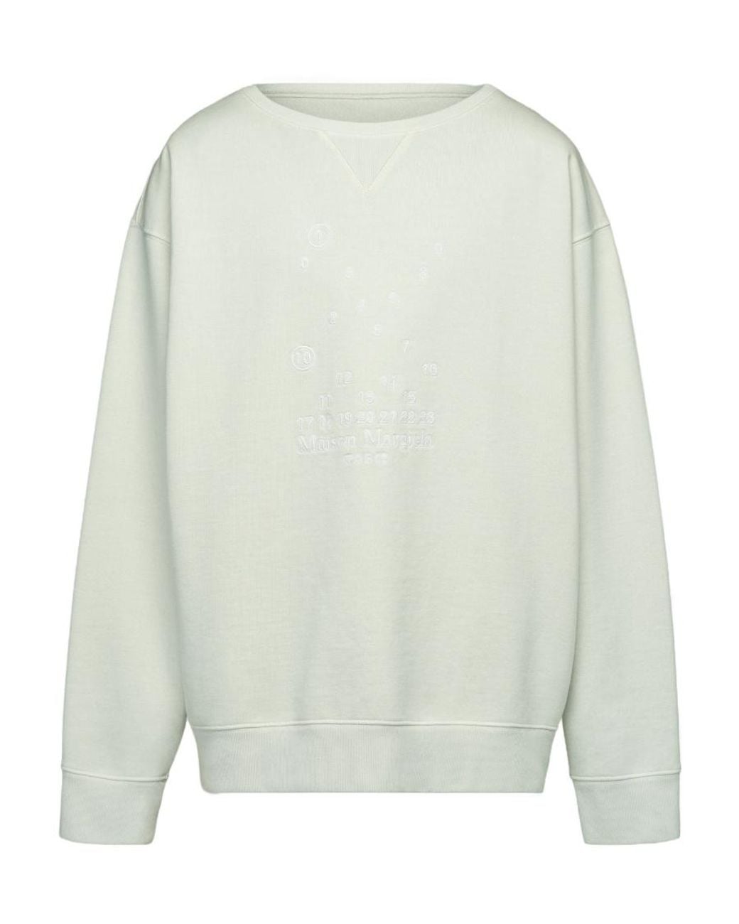 Maison Margiela White Numeric Logo Sweatshirt for men