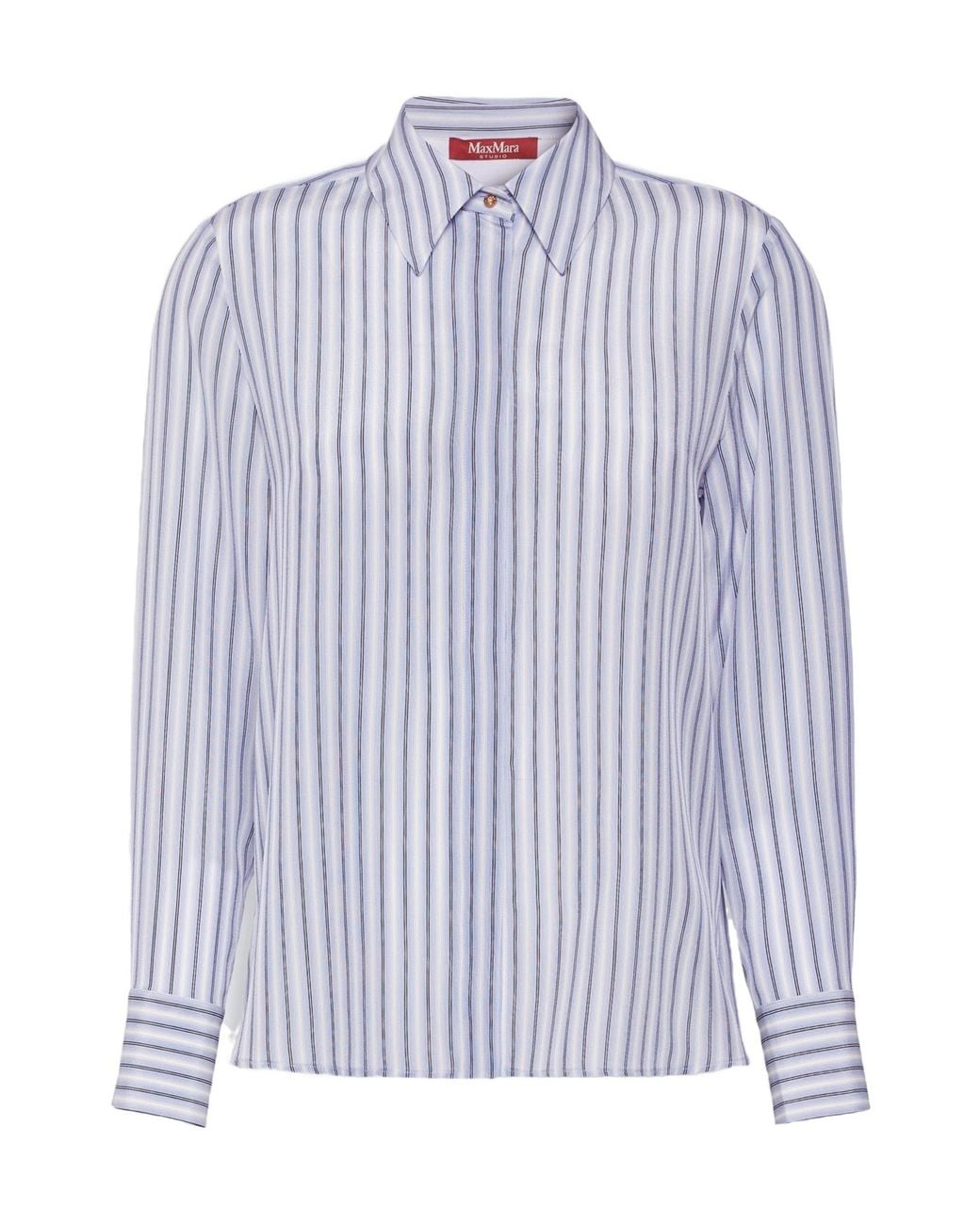 Max Mara Blue Studio Flirt Striped Shirt
