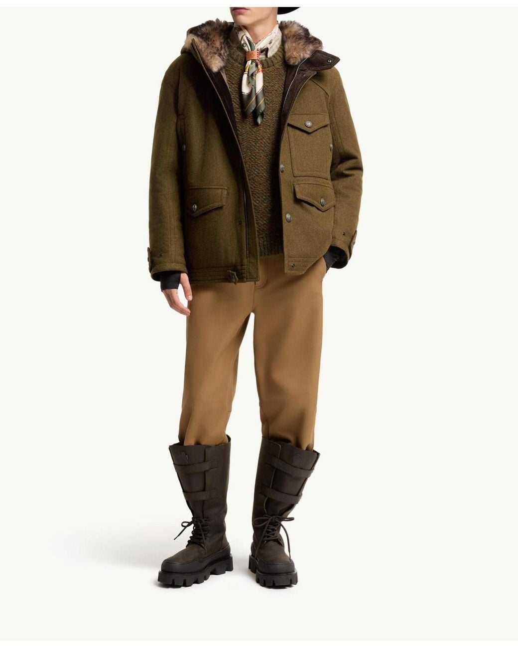 Moncler Green Grenoble Cooper Hooded Jacket for men