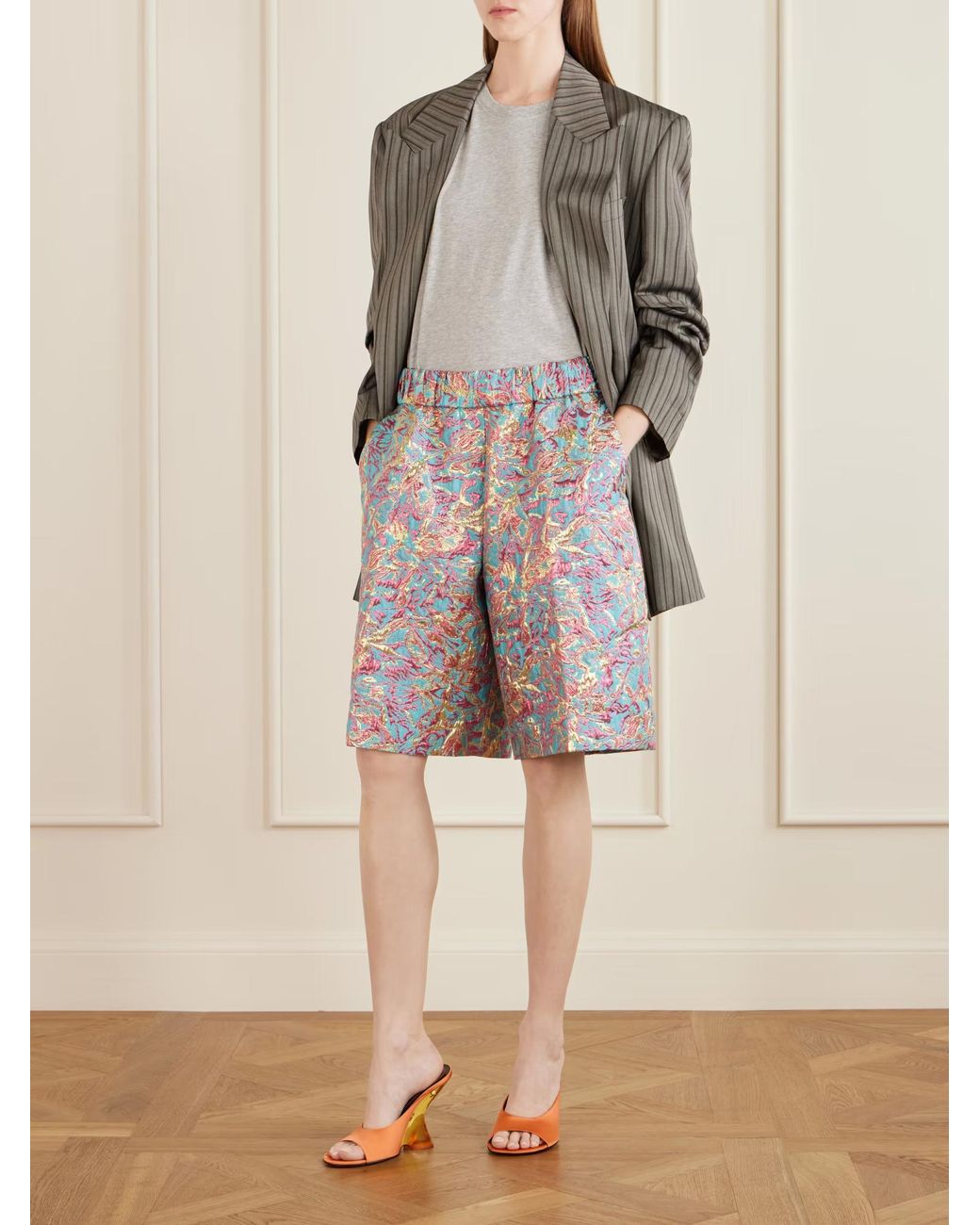 Dries Van Noten Blue Printed Shorts