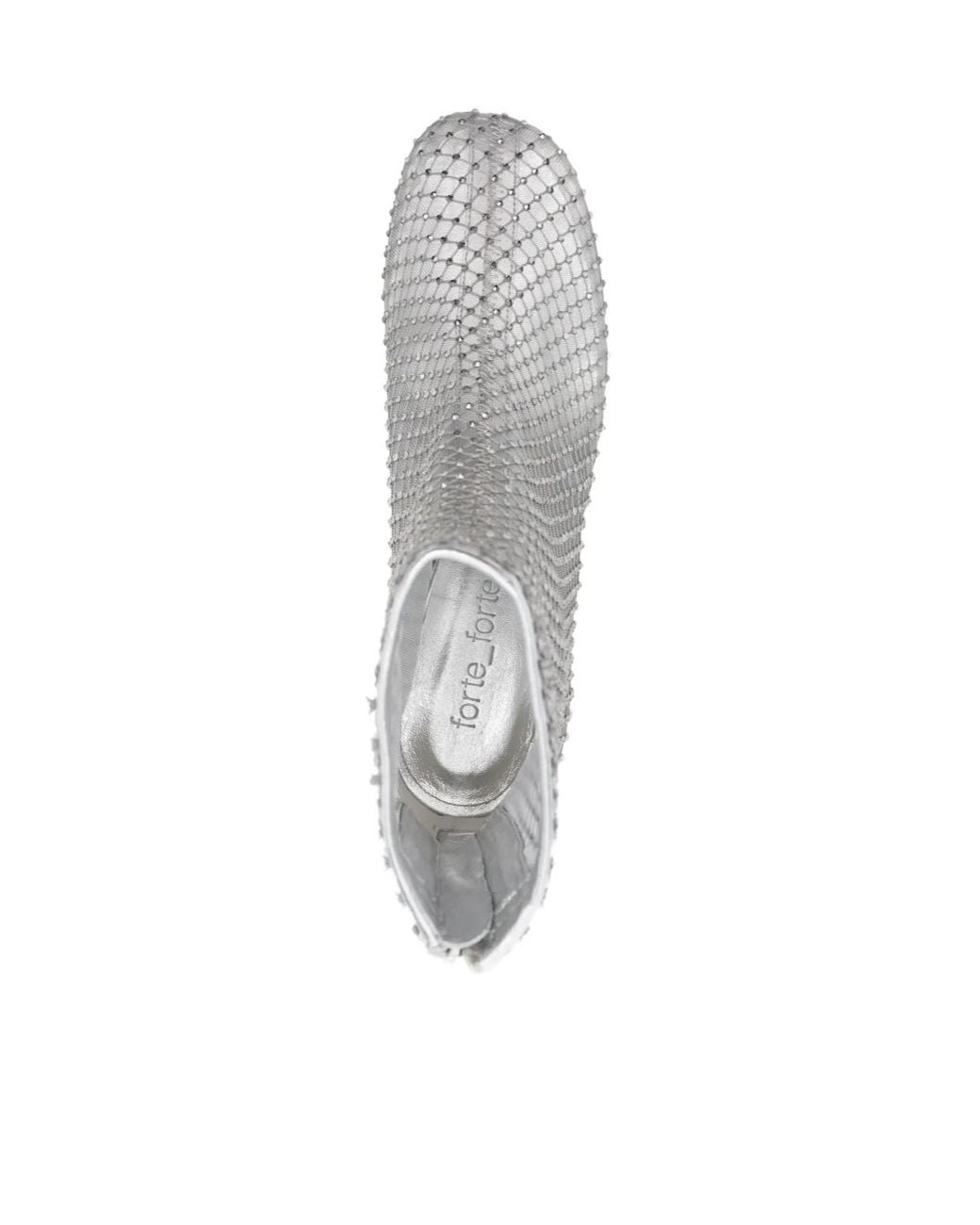 Forte_forte White 60Mm Embellished Mesh Boots