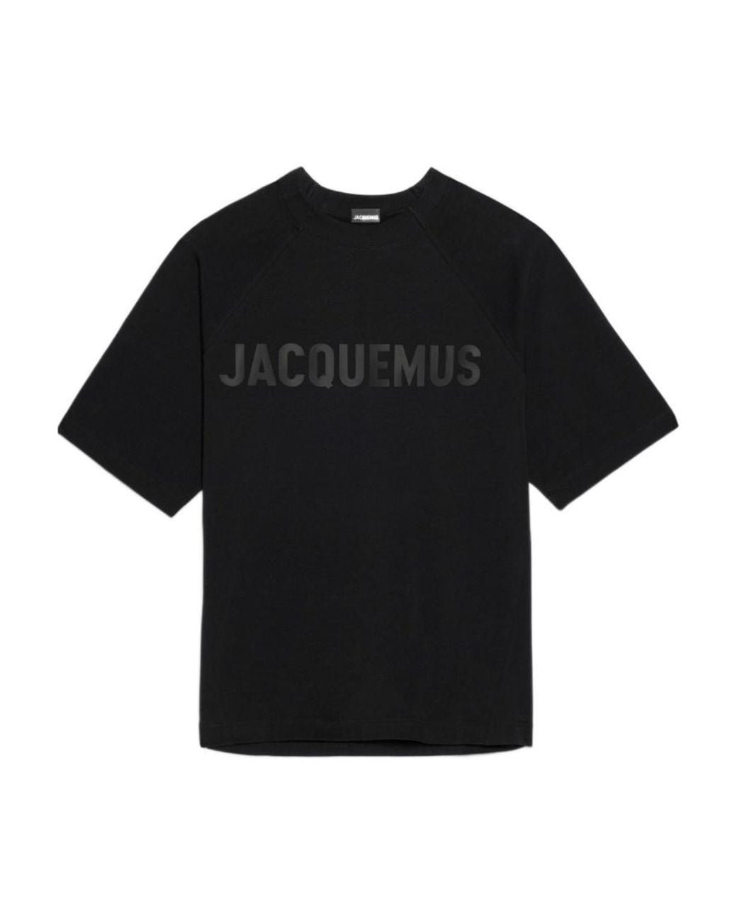 Jacquemus Black Typo Crewneck T-Shirt for men