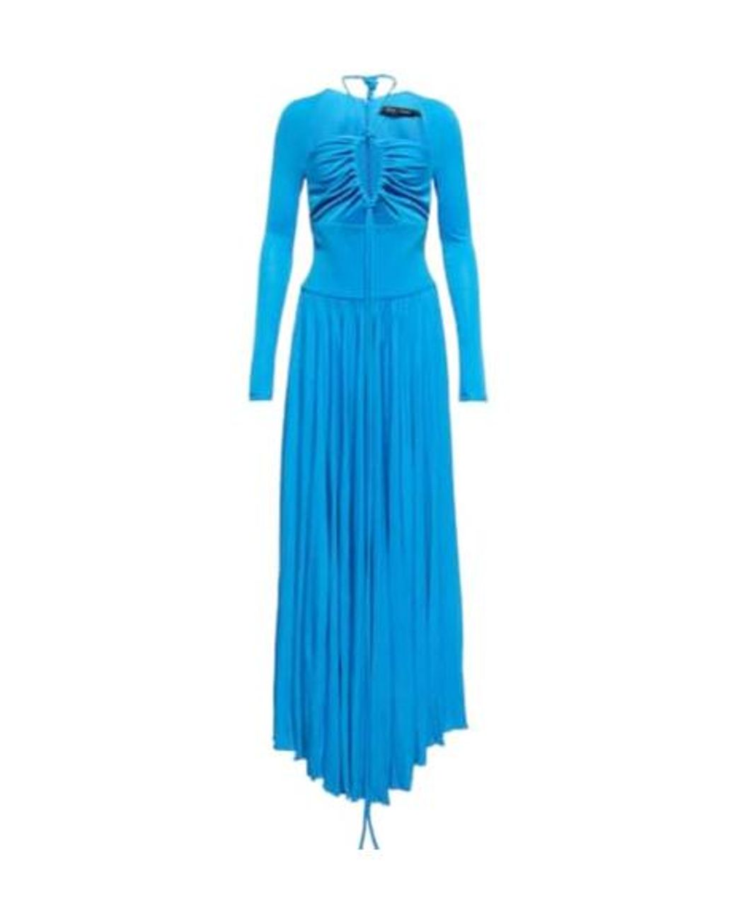 Proenza Schouler Blue Cutout Jersey Maxi Dress