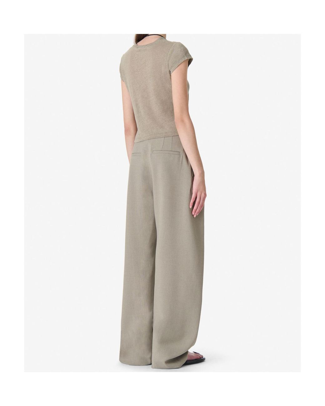 IRO Brown Sybel V-Neck T-Shirt