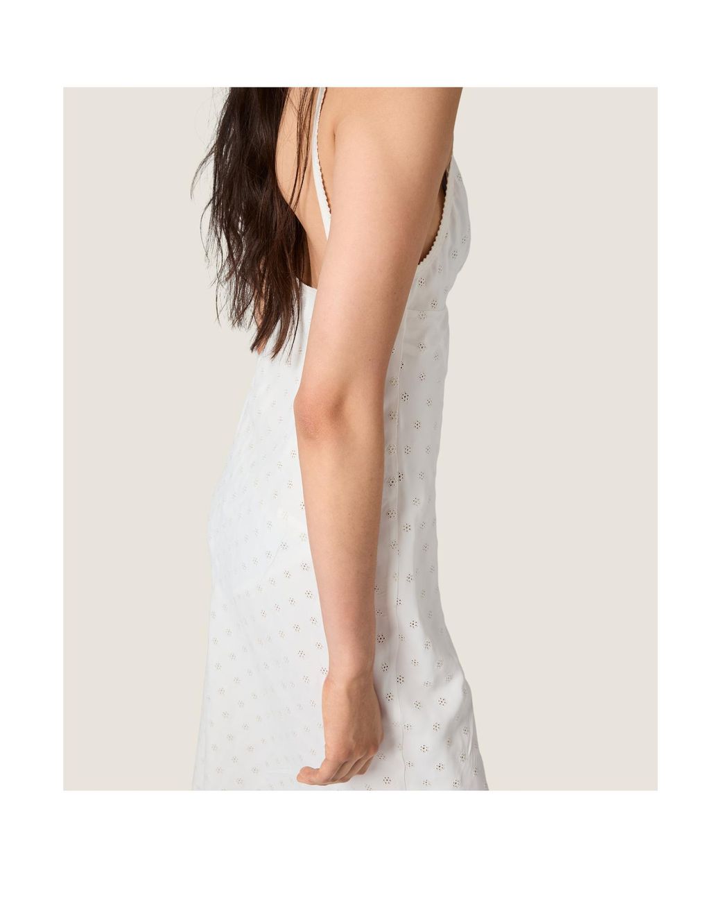 Miu Miu White Cady Eyelet Lace Dress
