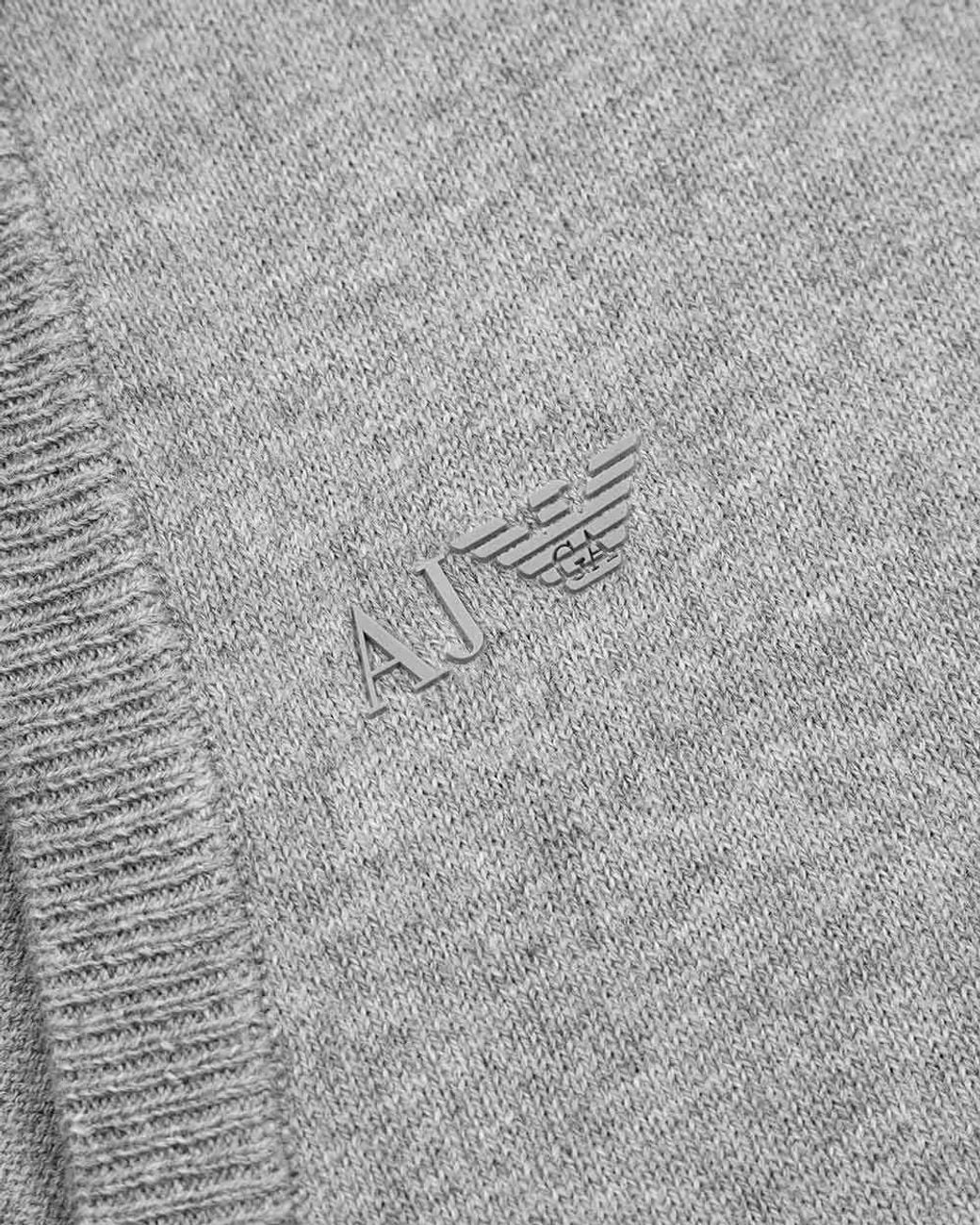 Armani Jeans Gray V-Neck Knitted Cardigan for men