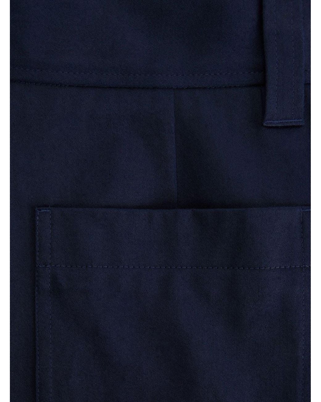 AMI Blue Straight-Leg Cargo Pants for men